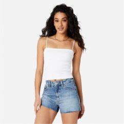 Miso Rib Bandeau Top White