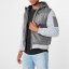 Fabric Hooded Fleece-Lined Jacket Charcoal