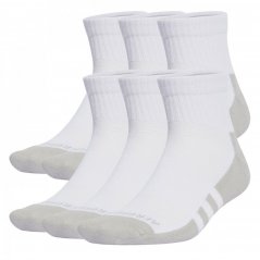 adidas Aeroready Ankle 6 Pack Socks Mens White/Grey