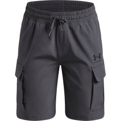 Under Armour UA Vibe Woven Boys Cargo Shorts Grey/Black