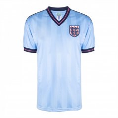 Score Draw England 1986 Third Shirt Mens Blue