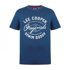 Lee Cooper Cooper T Shirt Mens Vintage Blue