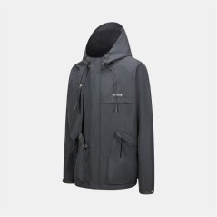 Firetrap Men's Windproof Full Zip Hooded Rain Anorak Black