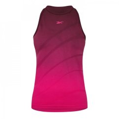 Reebok United By Fitness Seamless Tank Top Womens Gym Vest Maroon/Purpnk