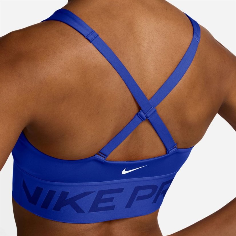 Nike Pro Indy Plunge Women'S Medium-Support Padded Sports Bra Medium Impact Womens Royal/White