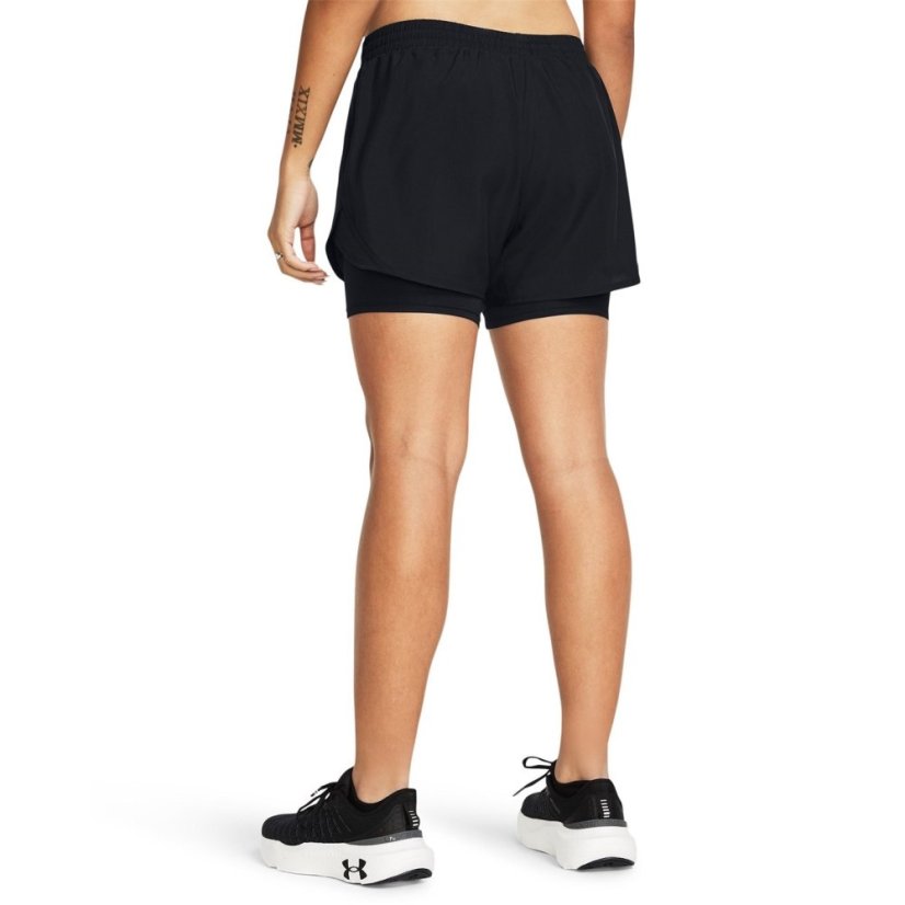 Under Armour Womens Fly By Performance Running Shorts Black/Reflectiv
