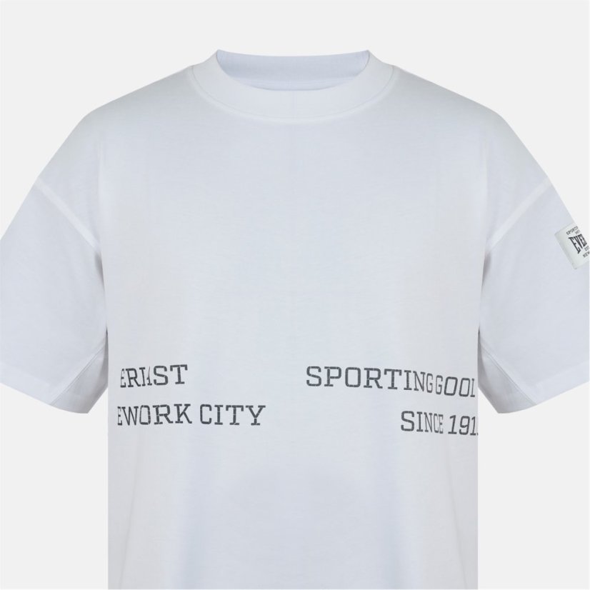 Everlast Men's NYC Linear Oversized T-Shirt White