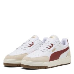 Puma Men's Shuffle Downtown Court Trainers White/Red/Gold