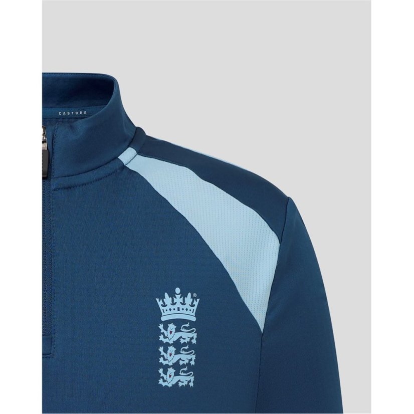 Castore Unisex Kids 26/27 England Cricket Baselayer Top Ensign/AiryBlue