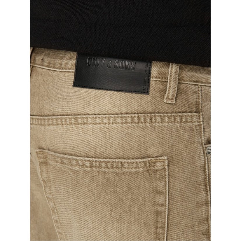 Only Men's Straight Leg Jeans Beige