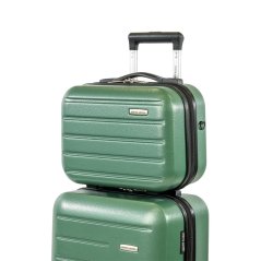 Pierre Cardin Voyager Hard Shell Cabin Case Flight Bag Luggage Khaki