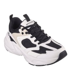 Skechers Women's Bobsbamina2 Casual Low-Top Trainers Black/White