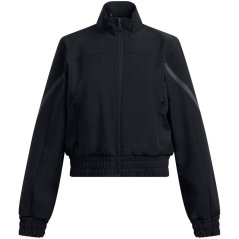 Under Armour Kids' Unstoppable Cropped Moisture-Wicking Performance Training Jacket Black