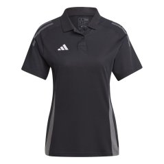 adidas Women's Tiro24 Performance Polo Shirt Black/Dark Grey
