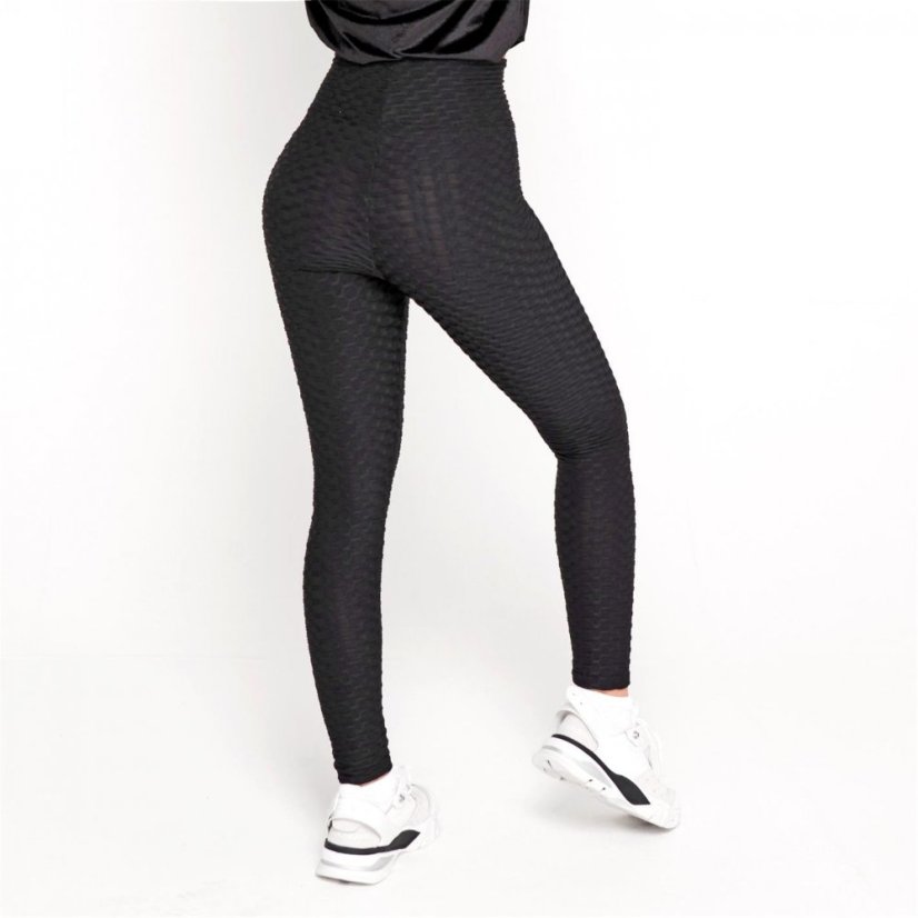 Miso Honeycomb Leggings Womens Black