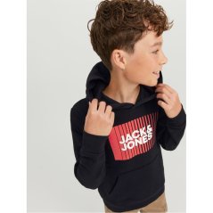 Jack and Jones Kids' Play Logo Hoodie Black