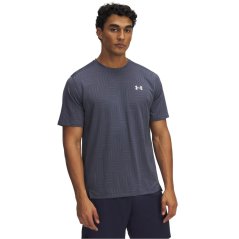 Under Armour Men's Tech Vent Geotessa Short-Sleeve Performance Gym Top Grey
