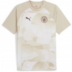 Puma Manchester City Pre-Match Short Sleeve Shirt 2023 2024 Adults Granola