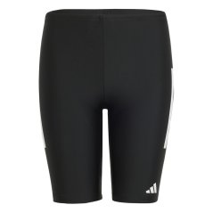 adidas Boys Fitness 3-Stripes Swim Jammer Black/White