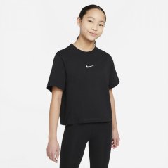Nike Sportswear Big Kids' (Girls') T-Shirt Black/White
