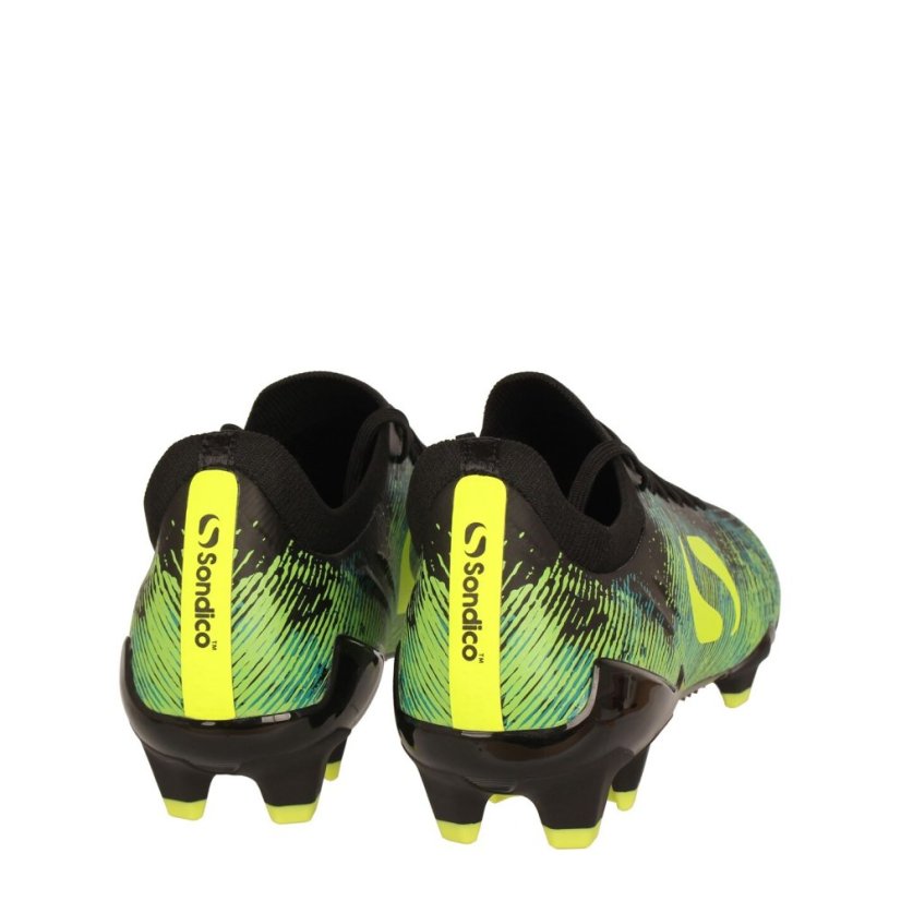 Sondico Blaze Junior FG Football Boots Black/Green