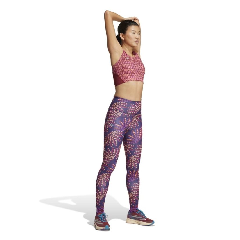 adidas Adizero X Farm Crop Top Womens Noble Maroon