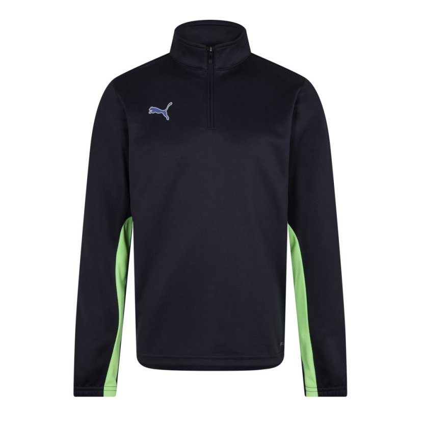 Puma Finesse Performance Quarter Zip Drill Top Junior Navy/Apple