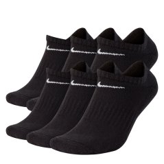 Nike Men's 6 Pack No Show Trainer Socks Black/White