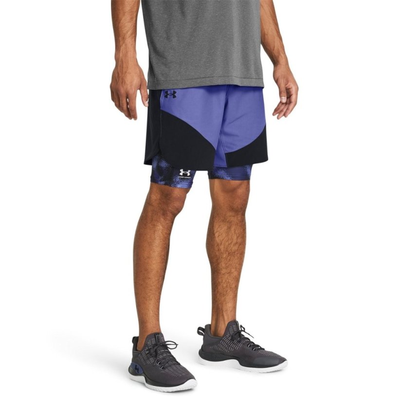 Under Armour Men's Elite Hybrid Performance Gym Shorts Purple