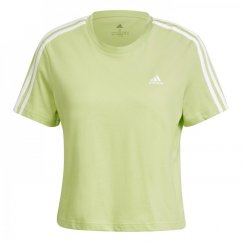 adidas 3S Crop dámske tričko Lime