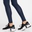 Nike Pro Women's Mid-Rise Mesh-Panelled Leggings Midnight Navy