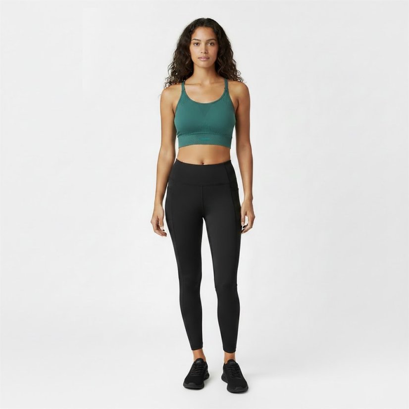 USA Pro UP Seamless Adjustable Sports Bra Forest Green