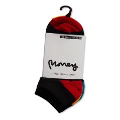 Money Senora Pack Trainers Socks Black