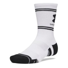 Under Armour Performance Tech 3 Pack Crew Socks White / Black