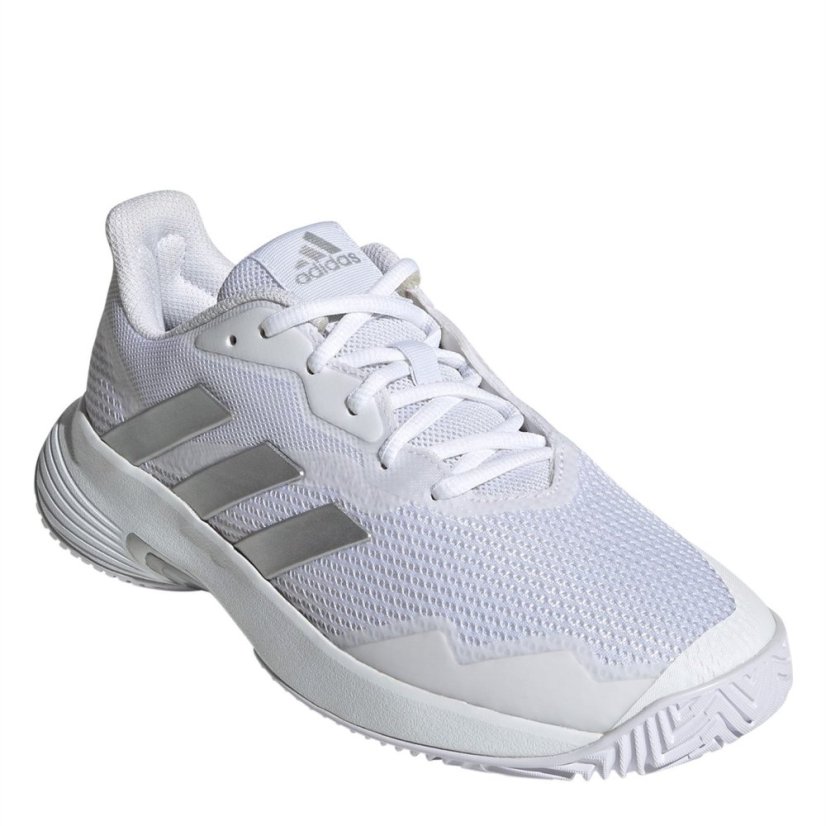 adidas Courtjam Control Tennis Shoes Womens White/Silver