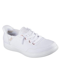Skechers Women's Bobs Skipper Keep It Sweet Slip On Trainers White