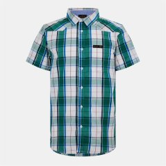 Bench Men's Short-Sleeve Patterned Shirt Green Check