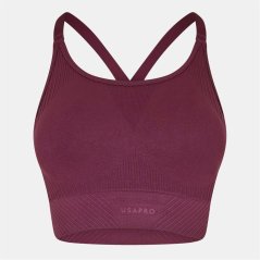 USA Pro UP Seamless Adjustable Sports Bra Dark Cherry