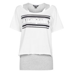 Golddigga Double Layer dámské tričko White/Grey M