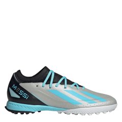 adidas X Crazyfast League Turf Football Boots Silver/Blue/Blk