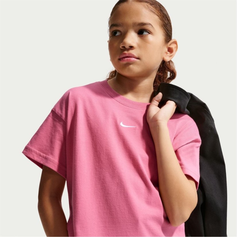 Nike Sportswear Big Kids' (Girls') T-Shirt Peony