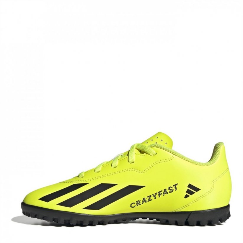 adidas X Crazyfast Club Junior Astro Turf Football Boots Yellow/Blk/Wht