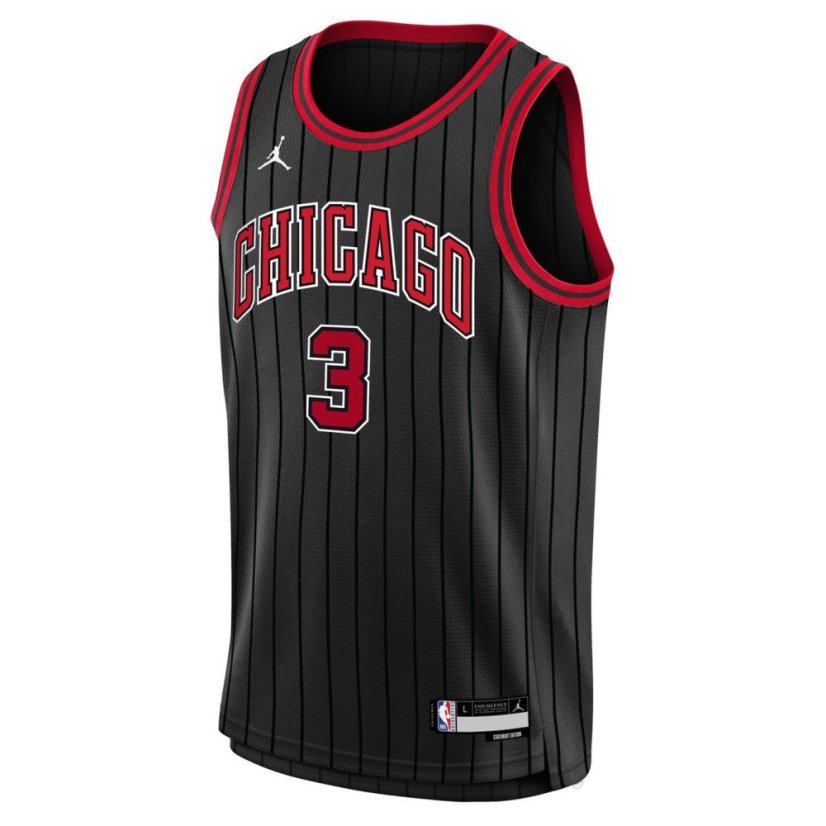 Nike Chicago Bulls Josh Giddey #3 Jersey Black
