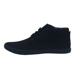 Soviet Terek Mid Canvas Shoe Mens Black Mono