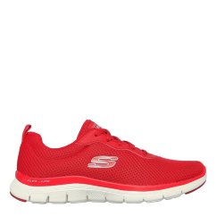 Skechers Flex Appeal Brilliant View Trainers Ladies Red