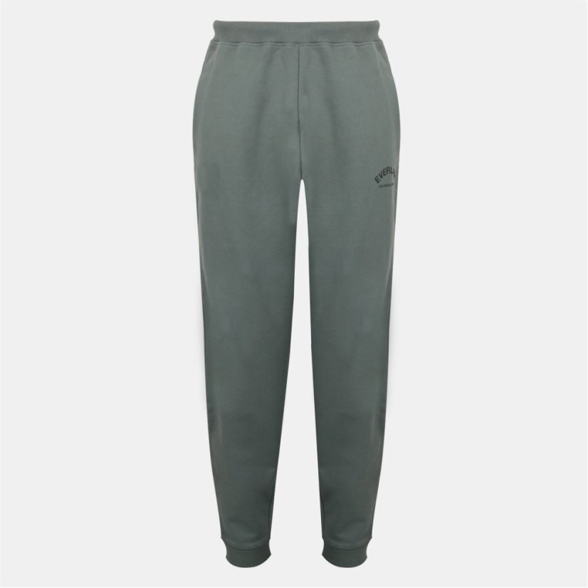 Everlast Men's High Waisted Cotton Fleece Ribbed Cuffs Joggers Khaki