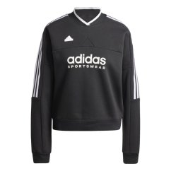 adidas Tiro Cut 3-Stripes Fleece Sweatshirt Black