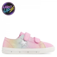 Fabric Flash Canvas Trainers Infants Rainbow Star