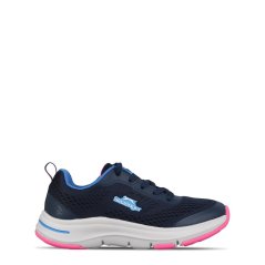 Slazenger Curve Support E-Mesh Trainers Ladies Navy/Pink