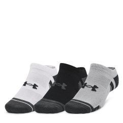 Under Armour UA Performance Tech 3-Pack No Show Socks Unisex Blk/Gry/Wht